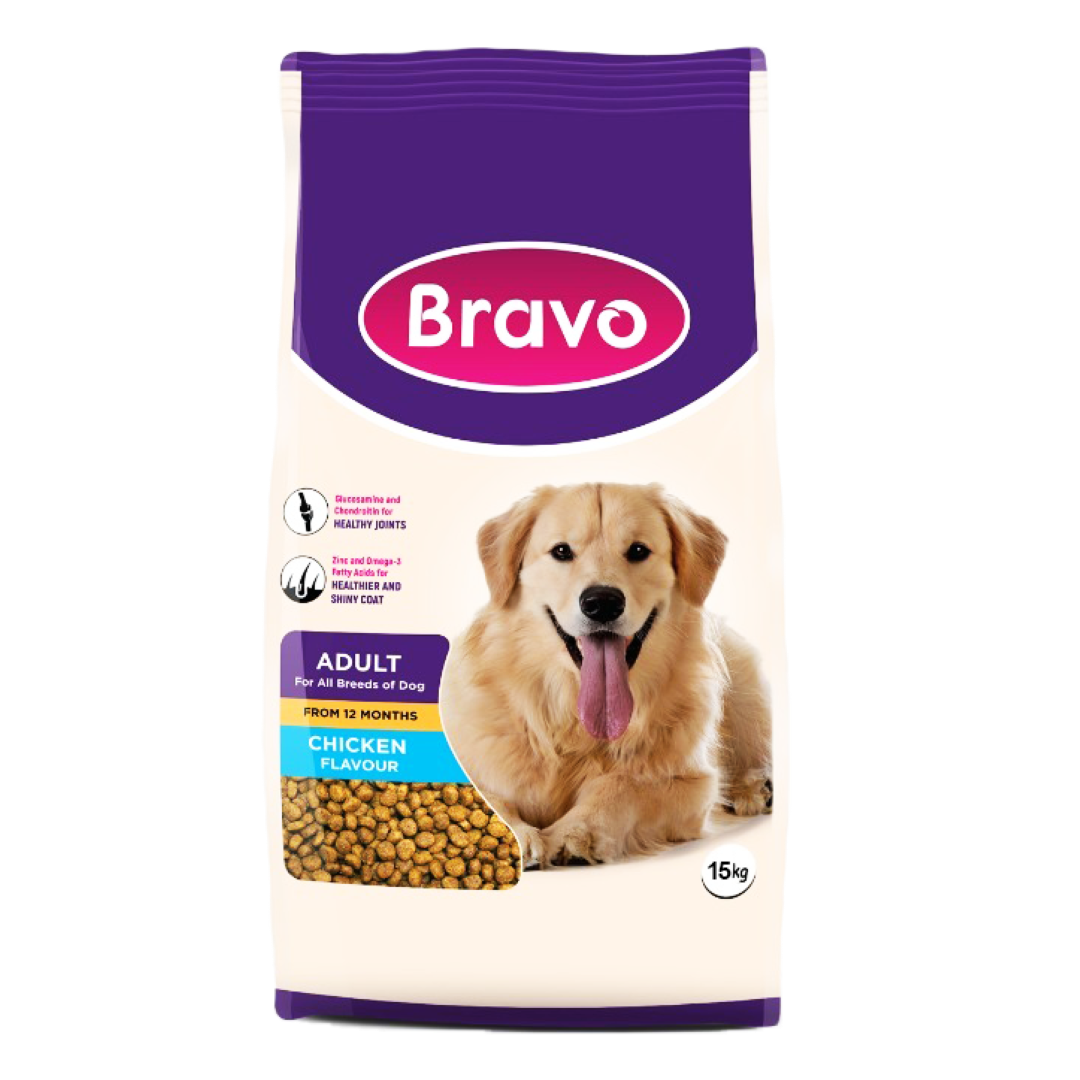 BRAVO ADULT CHICKEN FLAVOUR 15KG